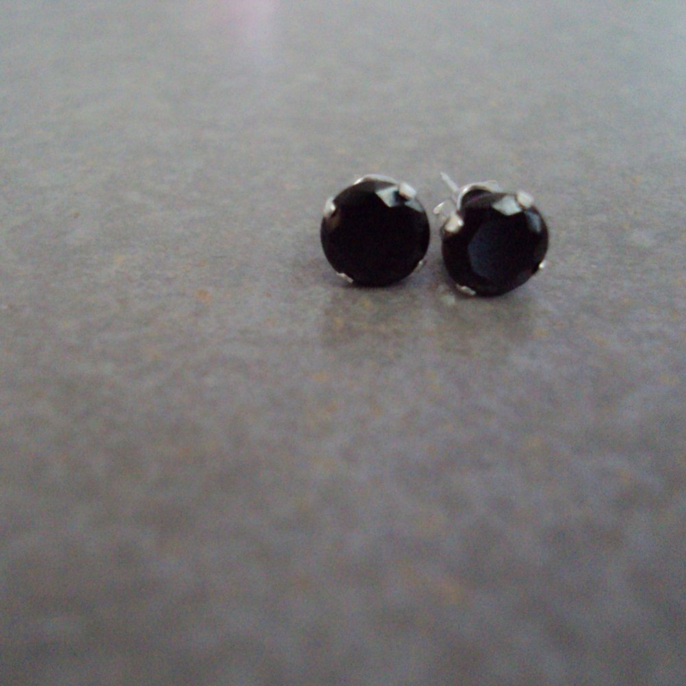 3 for $10 black sterling silver earrings MST1769